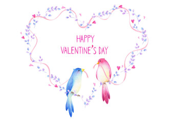 ハートと小鳥とりぼん　バレンタイン