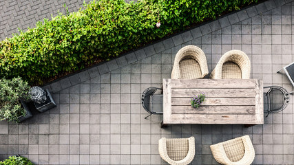 Modern terrace patio