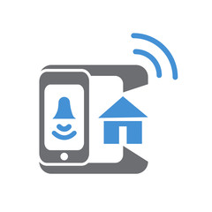 Smart door bell on white background for graphic and web design, Modern simple vector sign. Internet concept. Trendy symbol for website design web button or mobile app