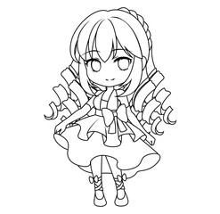 Girl coloring