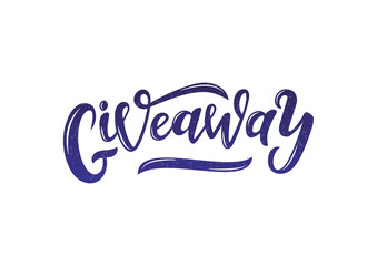 Giveaway hand drawn lettering
