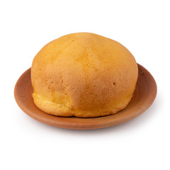 baked bread isolated on a white background