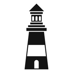 Lighthouse building icon. Simple illustration of lighthouse building vector icon for web design isolated on white background