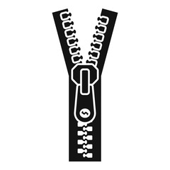 Open zipper icon. Simple illustration of open zipper vector icon for web design isolated on white background