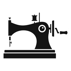 Vintage sew machine icon. Simple illustration of vintage sew machine vector icon for web design isolated on white background