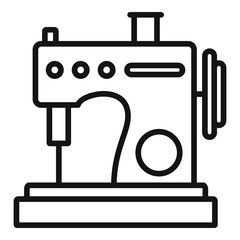 Small sew machine icon. Outline small sew machine vector icon for web design isolated on white background