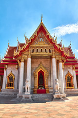 Fototapeta premium Wat Benchamabophit Dusitvanaram Temple in Bangkok, Thailand. Also known as the Marble Temple
