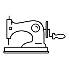 Manual sew machine icon. Outline manual sew machine vector icon for web design isolated on white background