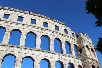 Obraz premium Colosseum facade, Rome, Italy
