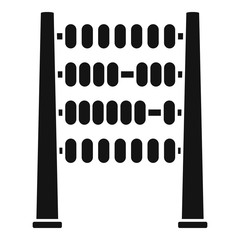 Abacus wood icon. Simple illustration of abacus wood vector icon for web design isolated on white background