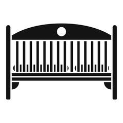 Baby crib icon. Simple illustration of baby crib vector icon for web design isolated on white background