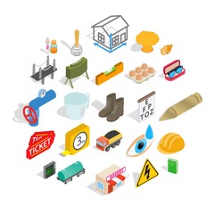 Formation icons set. Isometric set of 25 formation vector icons for web isolated on white background