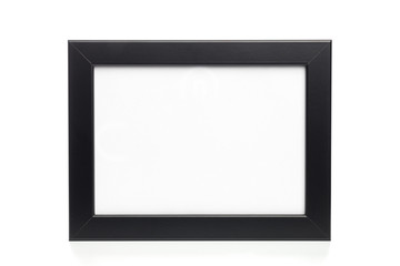 black photo frame isolated on white background.