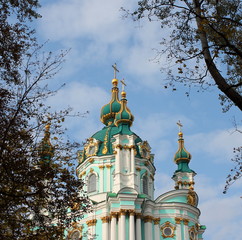 Fragment of St.Andrew's Church in Kiev