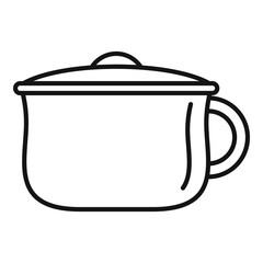 Kid potty icon. Outline kid potty vector icon for web design isolated on white background