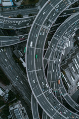 Aerial view of Nanpu Bridge Nanpu Bridge Approach Bridge in Shanghai 