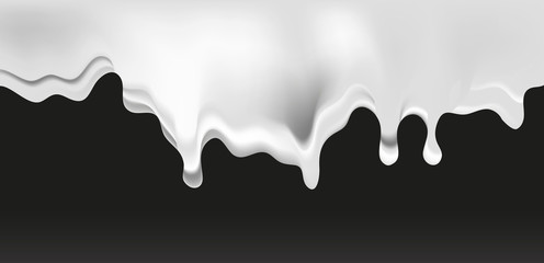 Dripping Paint Set. Liquid Drips. Dripping argentum metall. Illustration for your projects, invitations, cards, backgrounds.