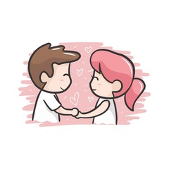 Valentine's day couple illustration