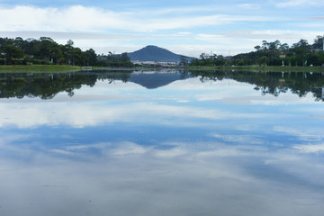 lake at the city landscape