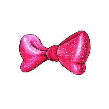 Pink Bows Clipart By Digital Curio