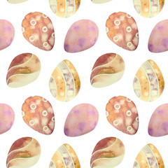 Cute watercolor seamless pattern with easter elements. It's perfect for wallpaper, fabric design, digital paper