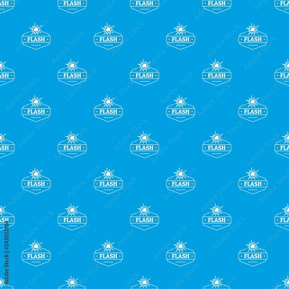 Wall mural flash pattern vector seamless blue repeat for any use - Wall murals
