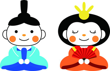 Japanese cute Hina dolls