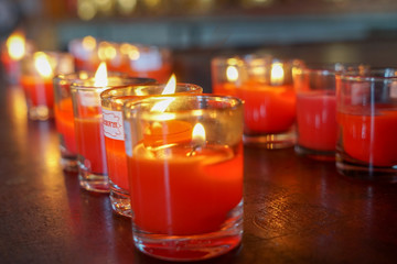 candles in the church