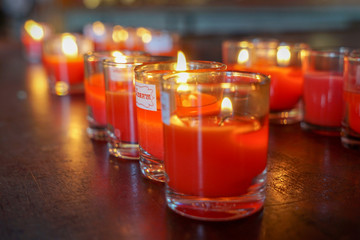 candles in the church