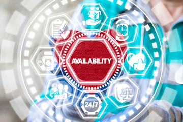 Availability Social Health Service concept. Available Medical Help.