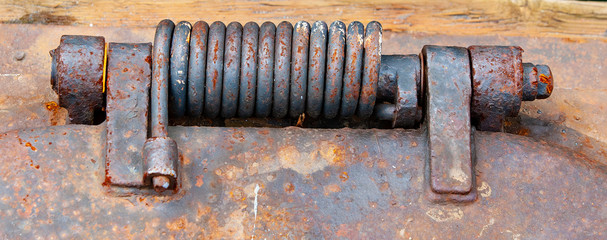 hinges spring on the metal hatch on the ship