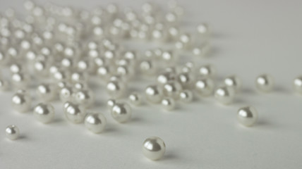 white pearl beads wedding background