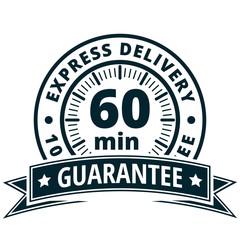 60 minutes Express Delivery illustration