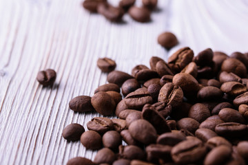 coffee beans on white background