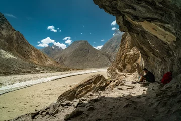 Afwasbaar Fotobehang K2 Hiking to K2 base camp