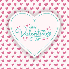Valentine's Day greetings with hearts. Vector