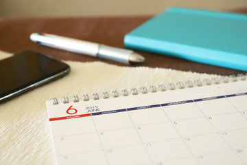 2019年6月のカレンダー