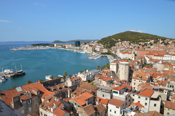 Fototapeta na wymiar Panorama of the city of Split in Croatia