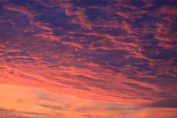 Flaming red sky