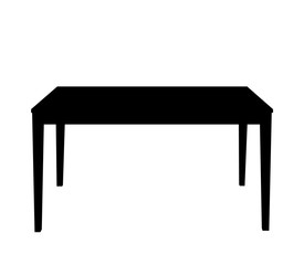 black silhouette table, icon
