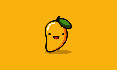 Cute Mango Vector Illustration