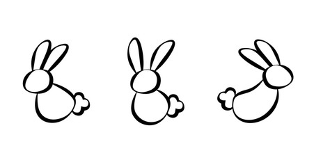 rabbit line art