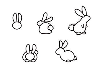 rabbit line art