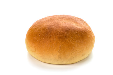 bread rolls on white background