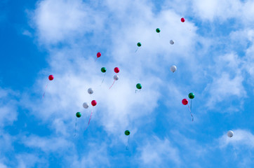 balloons in the sky