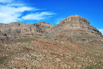 Fototapeta na wymiar Diamond Bar Road viewpoint landscape, Meadview, Arizona. Grand Canyon National park, USA
