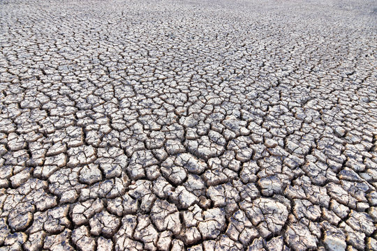 Drought and the land that is shattered when the climate changes in Africa and Southeast Asia
