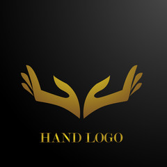 hand symbol of care logo icon