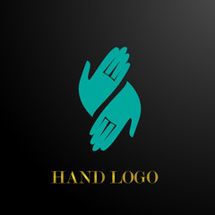 hand symbol of care logo icon