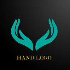 hand symbol of care logo icon